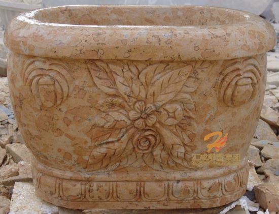 石雕花盆